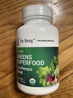 Dr Berg's Greens Superfood Cruciferous Blend 90 Tablets 3/24