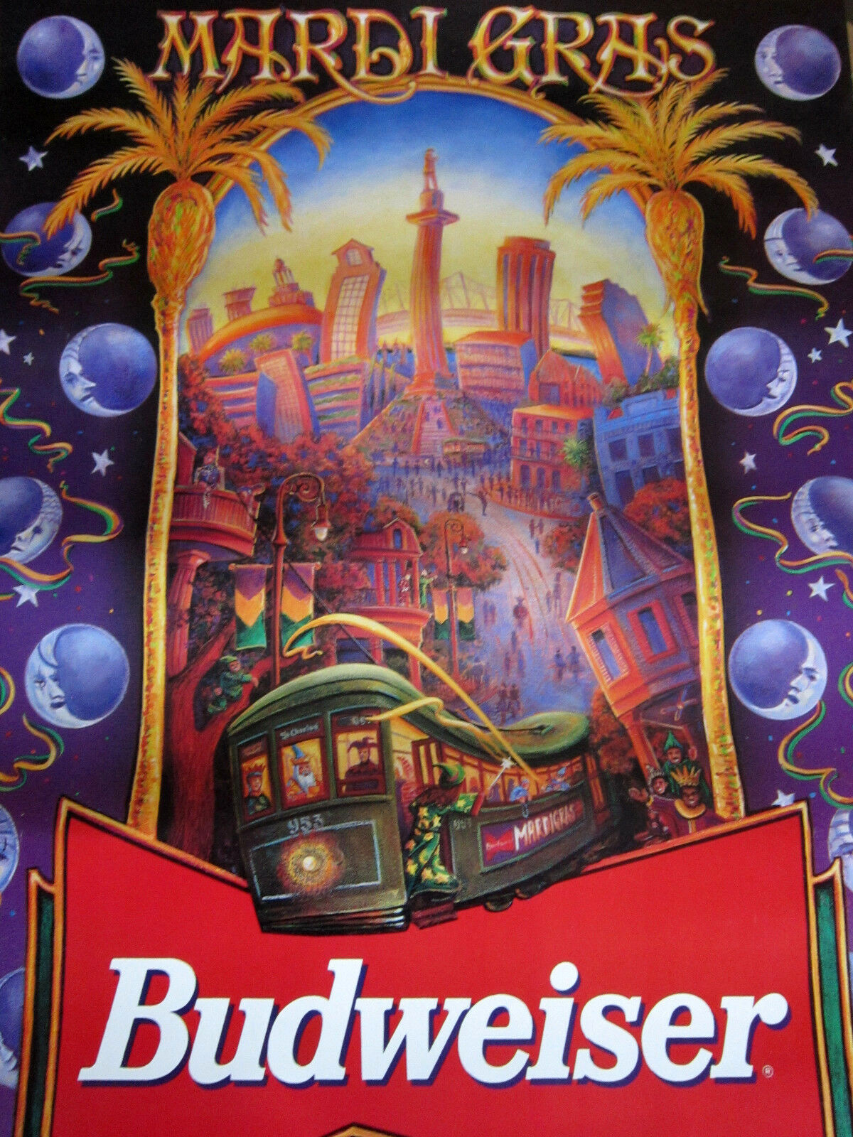Budweiser MARDI GRAS Poster 