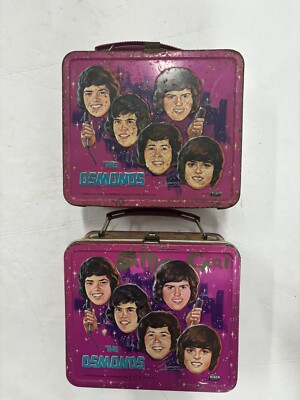 Lot Of 2 Vintage The Osmonds Metal Lunch Box-No Thermos Aladdin 1973