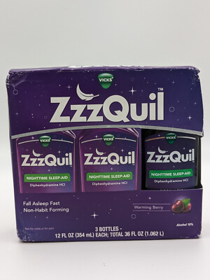 ZZZquil Nighttime Sleep-Aid Berry Flavor 3 Pack