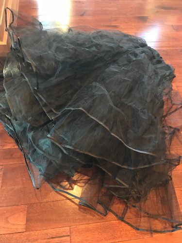 New Black Crinoline 4 Victorian Civil War Dress Size L/XL W 35