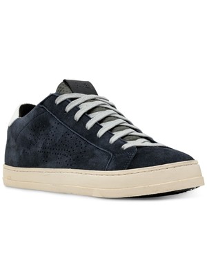 P448 Mens Navy Padded John Round Toe Platform Leather Sneakers Shoes 46