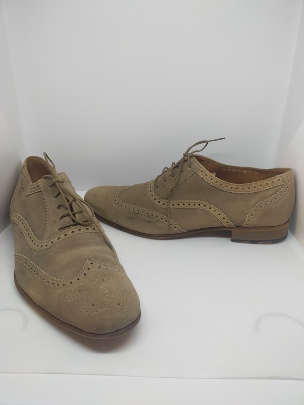 Chaussures Derbies Heschung Daim Beige Mastic 42