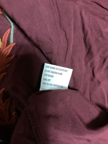 NWT Solitaire Burgundy Women's Off Shoulder Embroidered Top Size 1X Floral