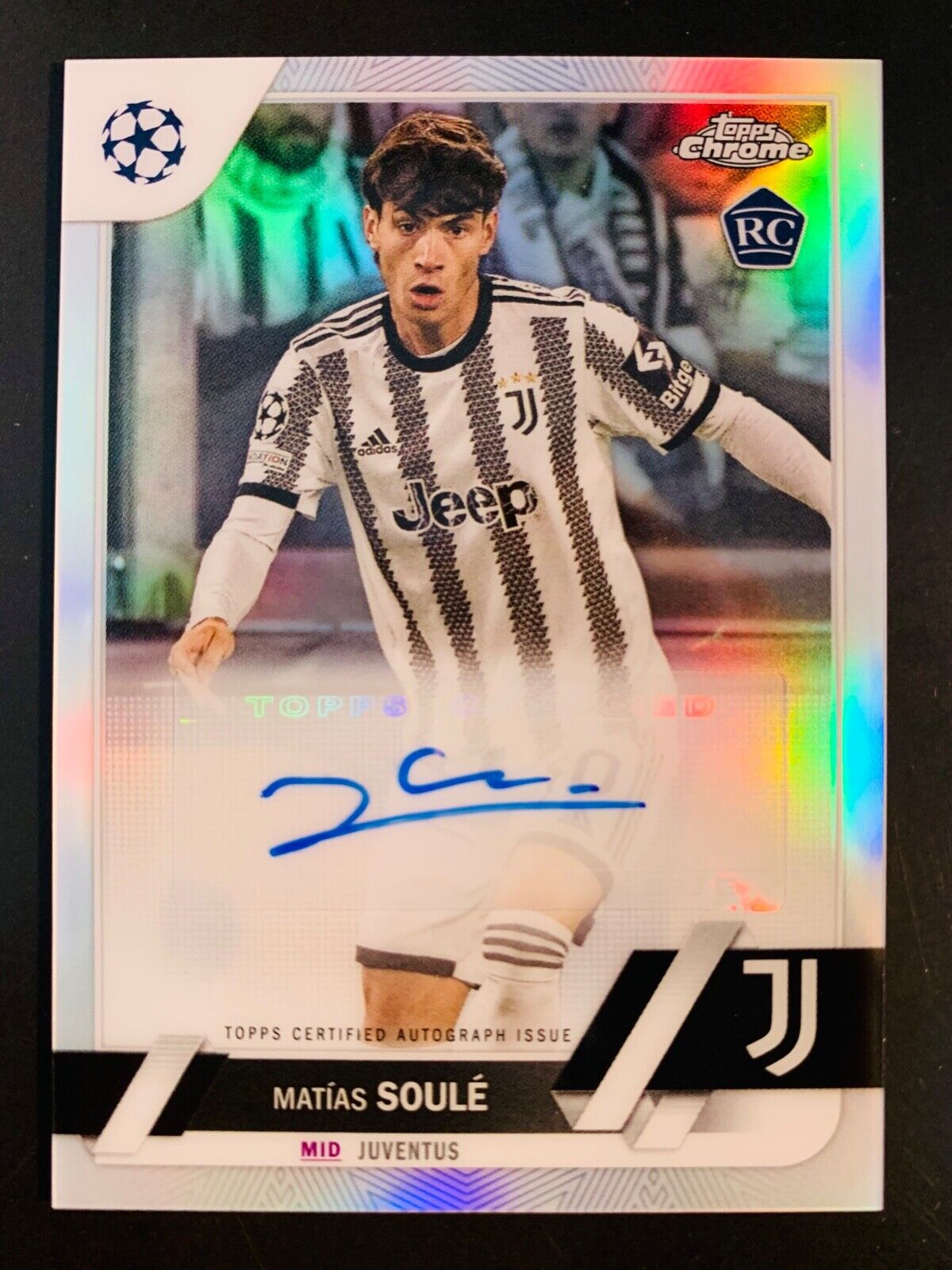 2022-23 Topps Chrome UEFA CA-MS Matias Soulé Juventus 2022-23 Topps Chrome UEFA CA-MS Matias Soulé Juventus