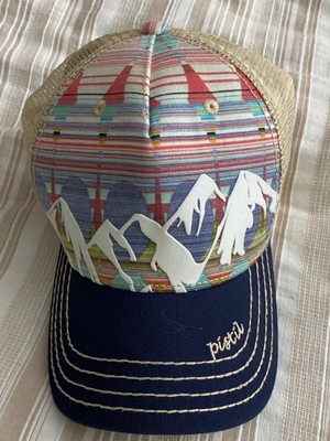 Pistil McKinley Mountain Snapback Mesh Trucker Sapphire Hat Woman's OSFM Clean!!