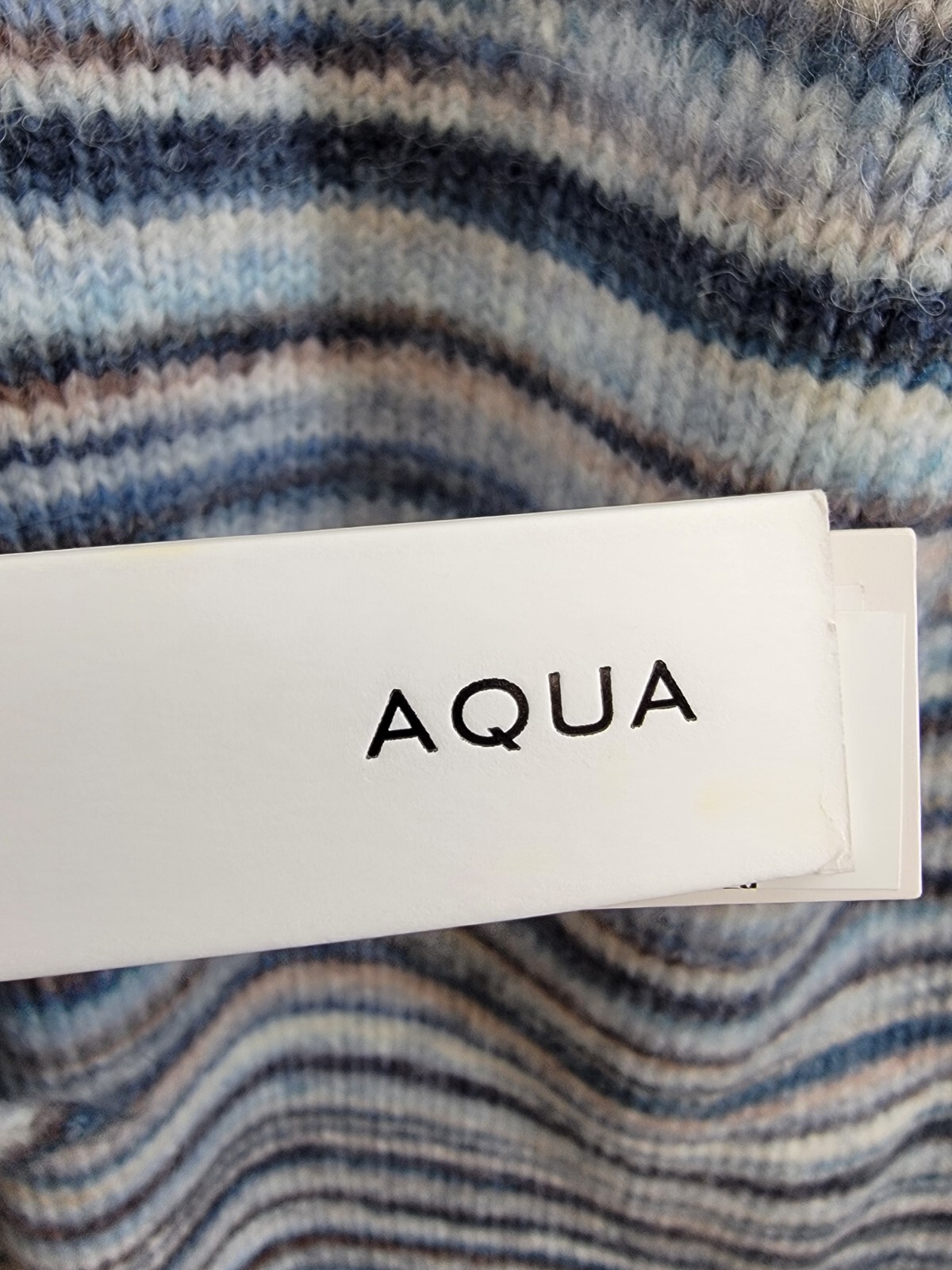 AQUA Wool Blend Space Dye Knit Scarf Women's One Size Blue~ - Picture 12 of 13