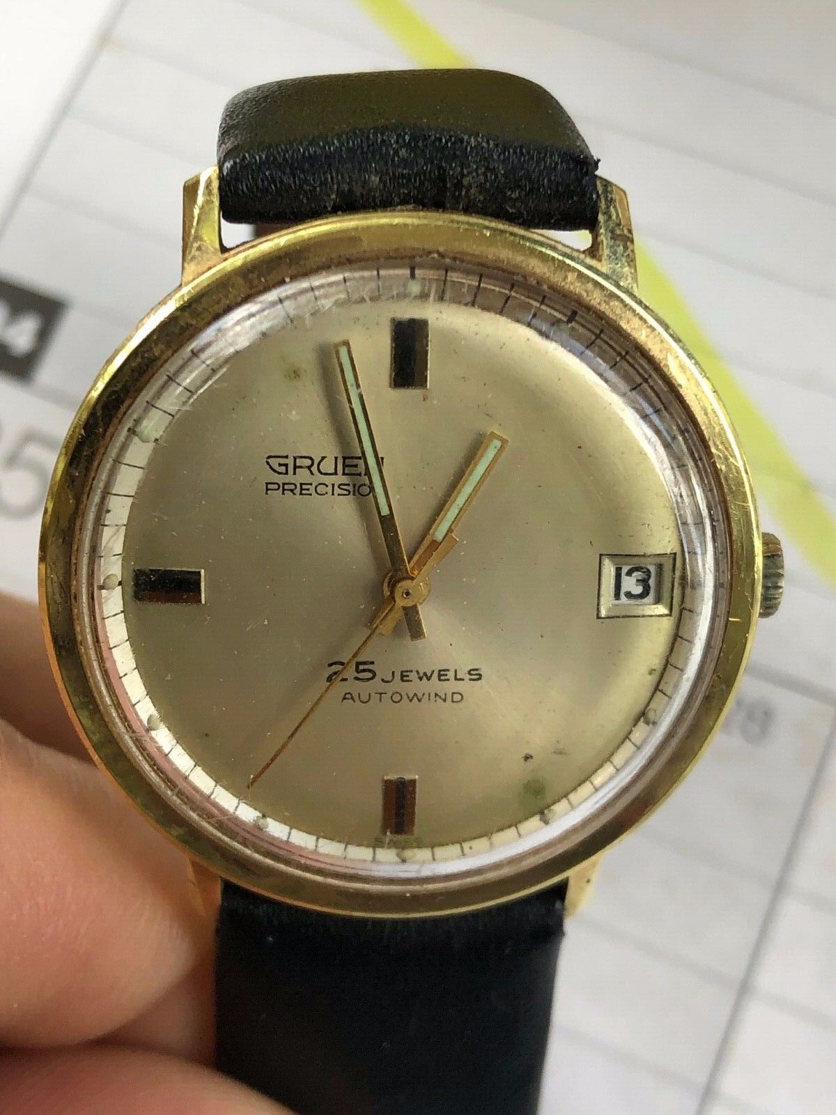 Gold 25 Jewel Autowind Gruen Precision Watch