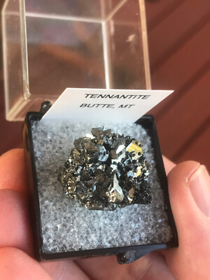 Tennantite, sharp xtls, with other sulfides, Butte, MT, USA