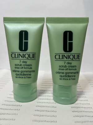 CLINIQUE 7 Day Scrub Cream Rinse-Off Formula x 2 MINIs (1oz/30mL each)