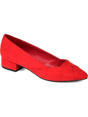 

JOURNEE COLLECTION Женские красные лоферы без каблука Justine на блочном носке, Красный, JUSTINE-LOAFER