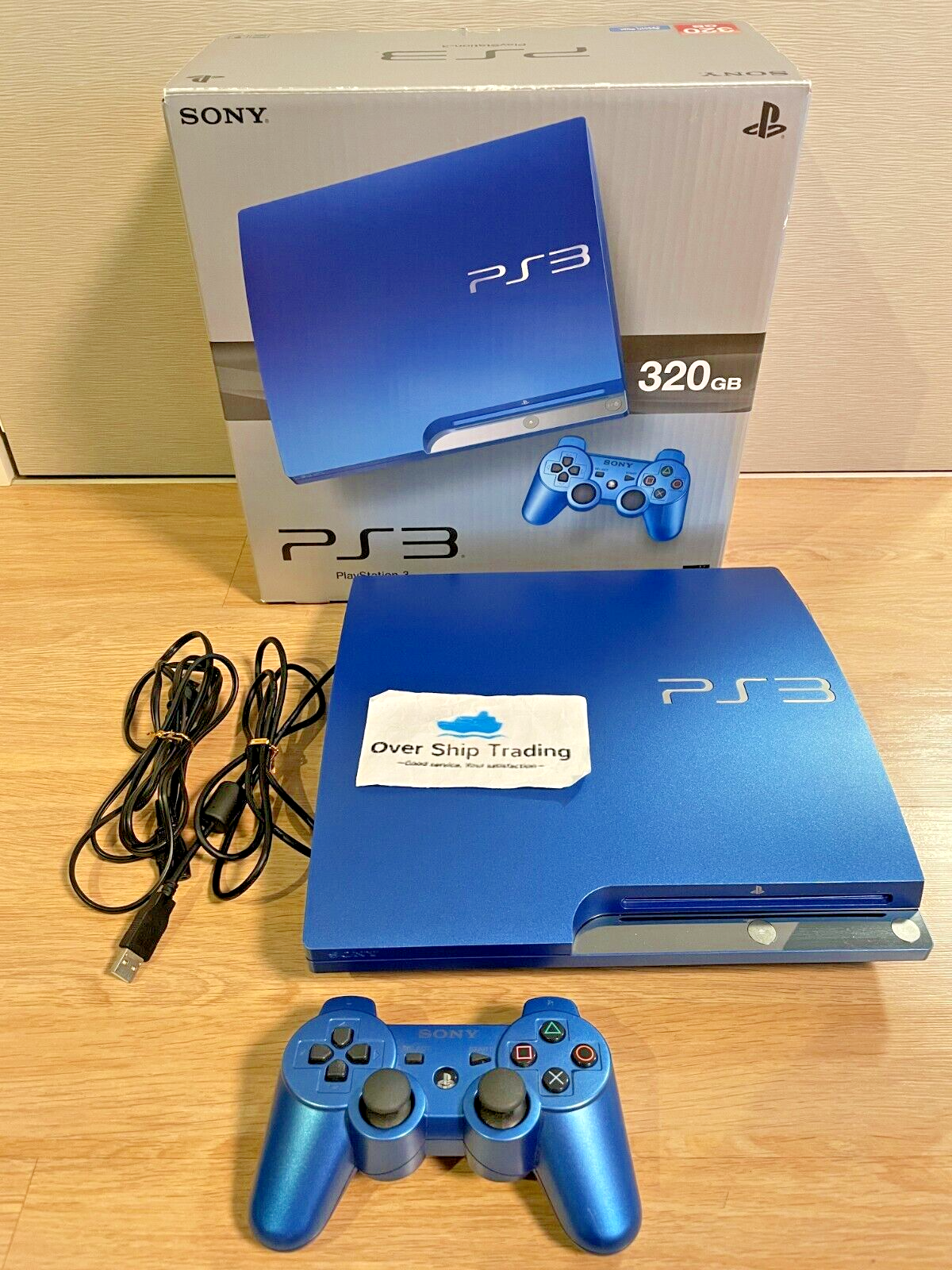 Sony PlayStation3 PS3 Console Controller Splash Blue 320GB CECH-3000BSB 2011 Sony PlayStation3 PS3 Console Controller Splash Blue 320GB CECH-3000BSB 2011