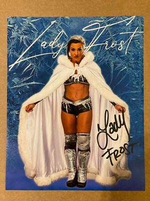 Lady Frost Autographed 8x10 Custom Edit 2 AEW ROH IMPACT