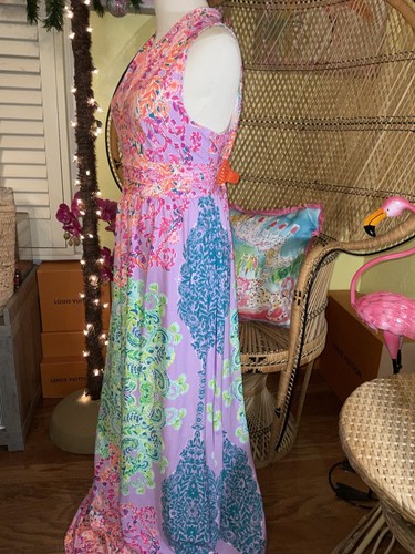 Pre-owned Lilly Pulitzer Pearce Maxi Dress Sunshine ☀️ Vibes Size M,l,xl In Yellow