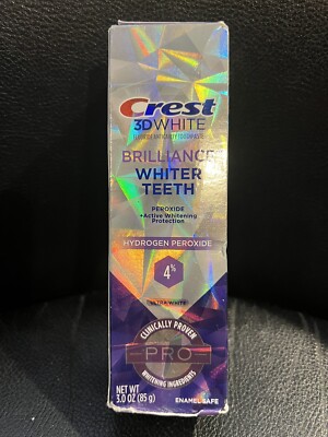 Crest 3D White Brilliance Toothpaste 4% Hydrogen Peroxide Ultra White Pro Exp.25