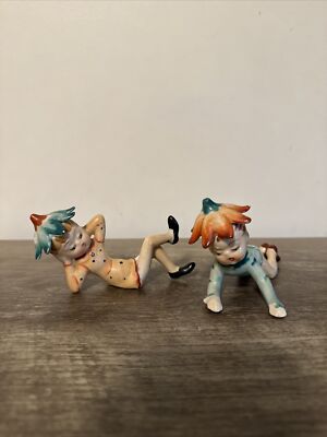 PIXIE/SPRITE FIGURINES Whimsical/Mythical Set of 2 Petal Hats