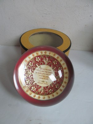 Punch Studio Crystal paperweight Abraham Lincoln Quote NIB France