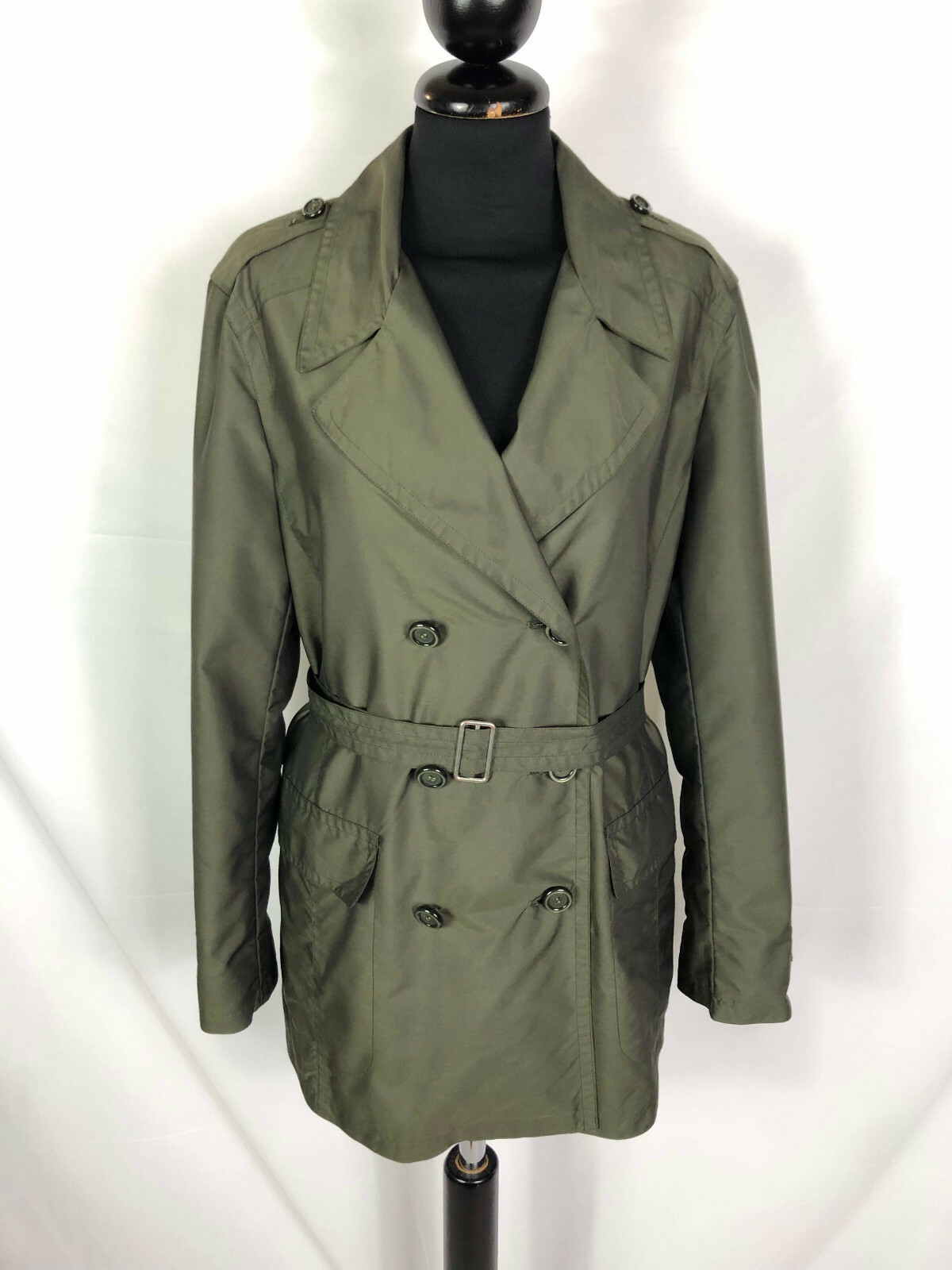 トレンチコート SPORTMAX SS25 'Antiope1234' trench coat (2512471013600 001) Sportmax Black trench coat in semi-glossy nappa leather