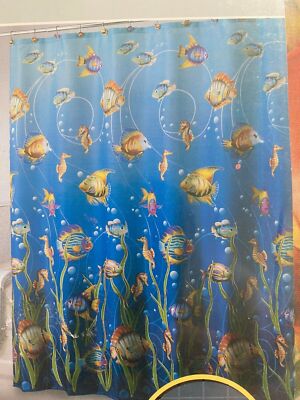 Creative Ocean Treasures Fabric Shower Curtain 70x72 Multi-colour Kmart