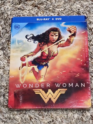 Wonder Woman (2017) Best Buy Steelbook Blu-ray + DVD Brand New Box Shipping