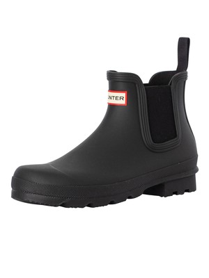 

Мужские оригинальные резиновые сапоги Hunter Chelsea, черные, Черный, MFS9116RMA-BLK