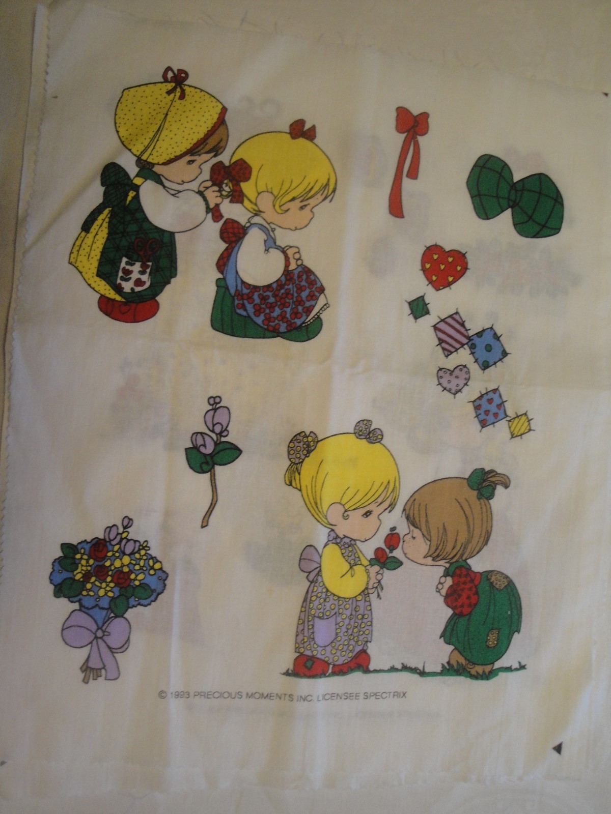 Precious Moments Fabric Panels Applique Lot of 6 Various Themes