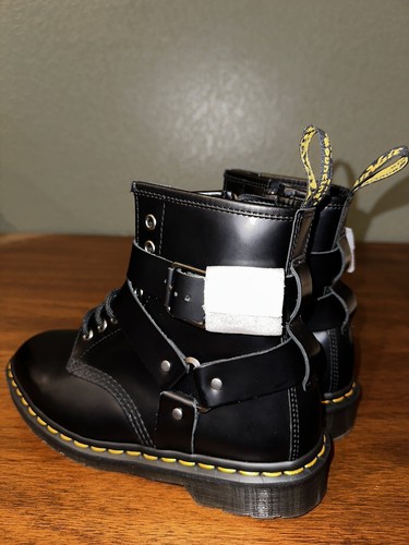 Dr. Martens Cristofor Doc Strapy Buckle Biker Boots Men's 6, Women's 7