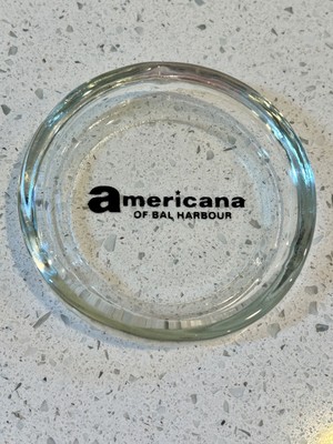 Americana Hotel Clear Ashtray or Coin Tray - Bal Harbour, Florida - Obsolete Now