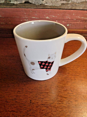 Big M Magenta Dapper Cat Mug ~ 4'' Diameter x 4 1/4'' Tall