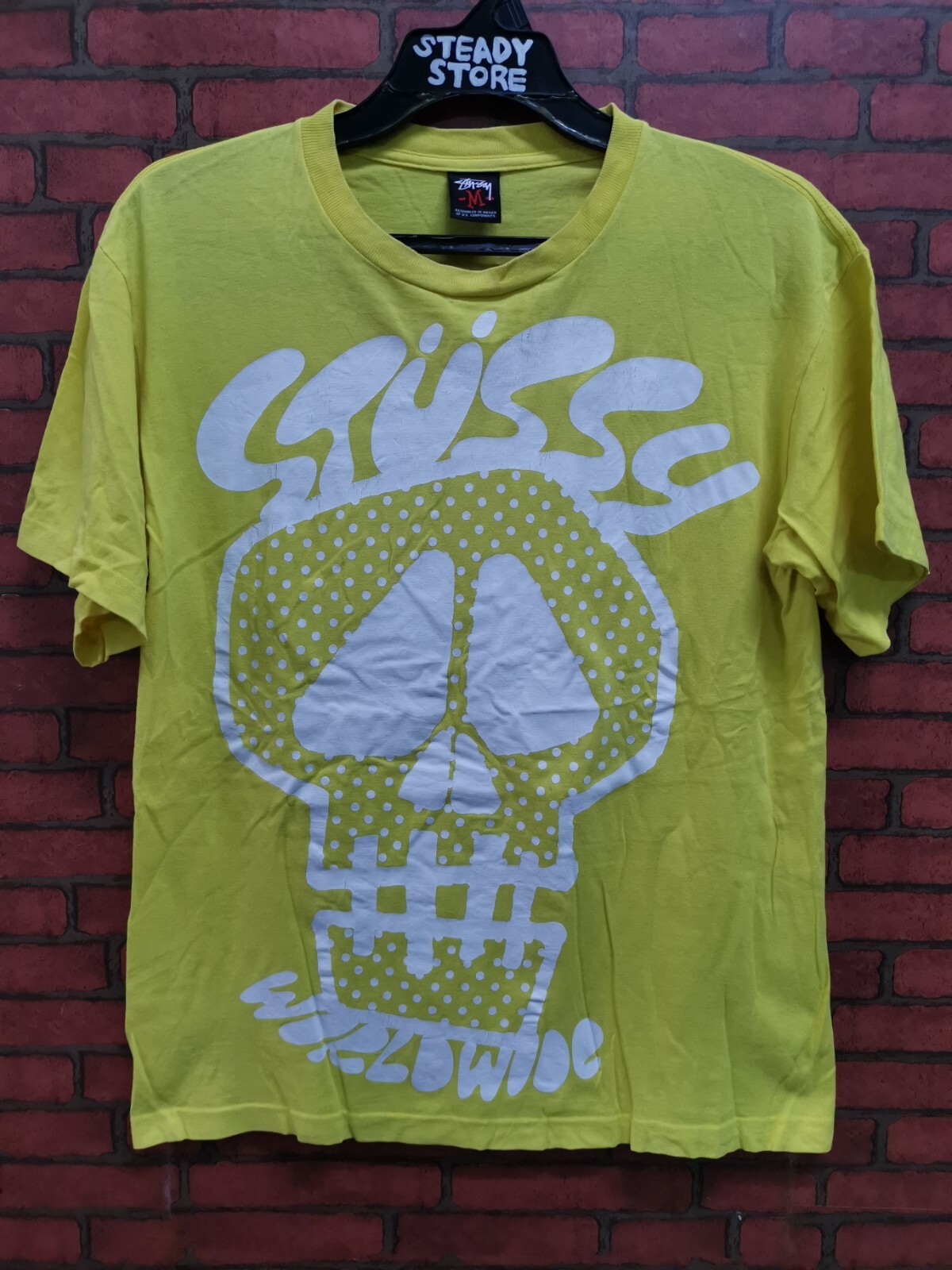 【OLD STUSSY】Stussy Skulls Tee Stussy Old Skull Tribe Worldwide NY Chapter Skull Black T