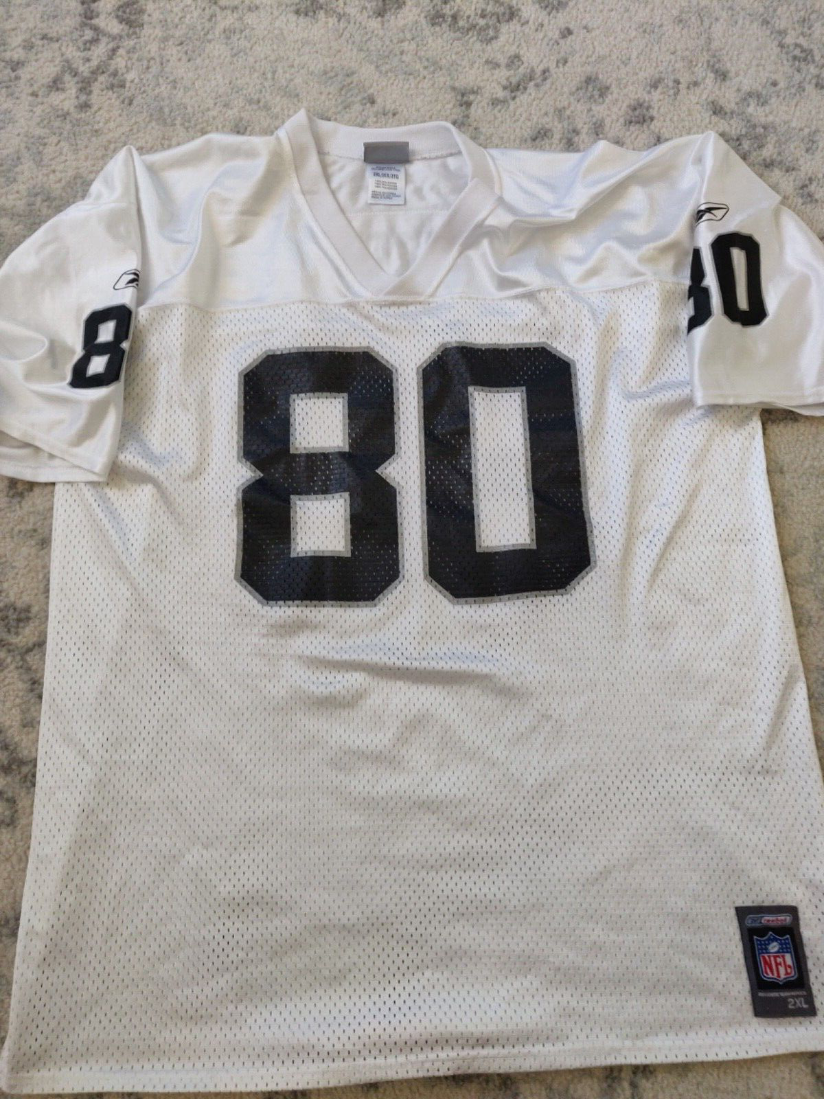 V*K様 raiders レイダース　nfl アメフト　reebok rice Vintage Jerry Rice Oakland Raiders Jersey Mens 2XL White