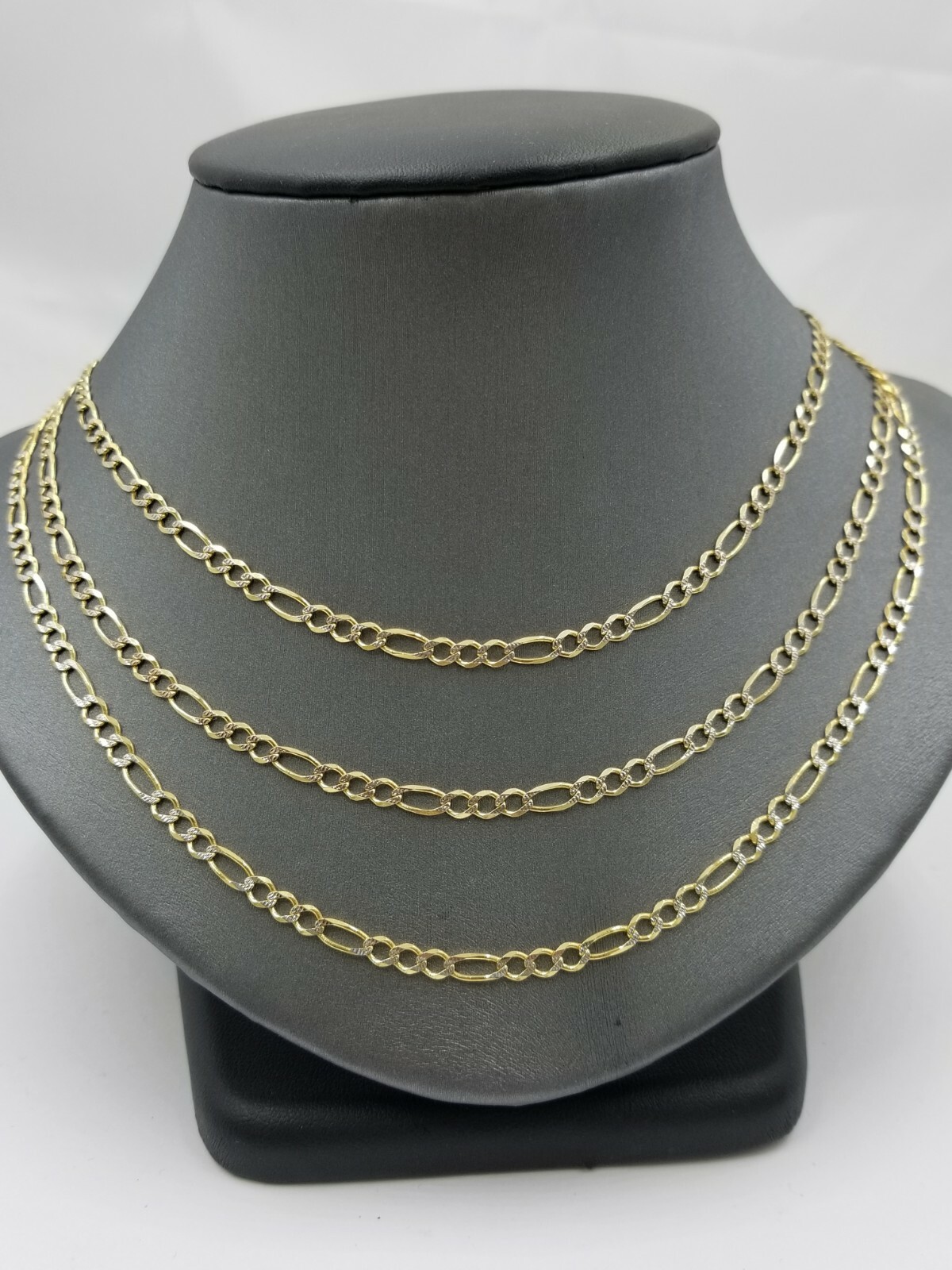 ⚜️ma-ro⚜️ 14k Yellow Gold Figaro Link Chain Necklace 18