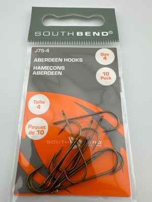 SouthBend Aberdeen Bronze J75-2 Fishing Hook Size 2/ 10 Pack/Strong Wire