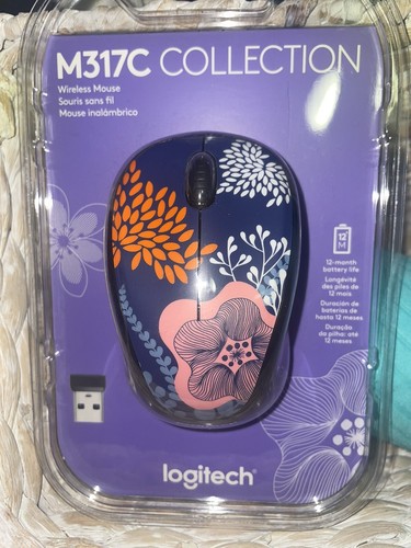 (m317c) Soft Touch Scroll Wheel - Forest Floral - New