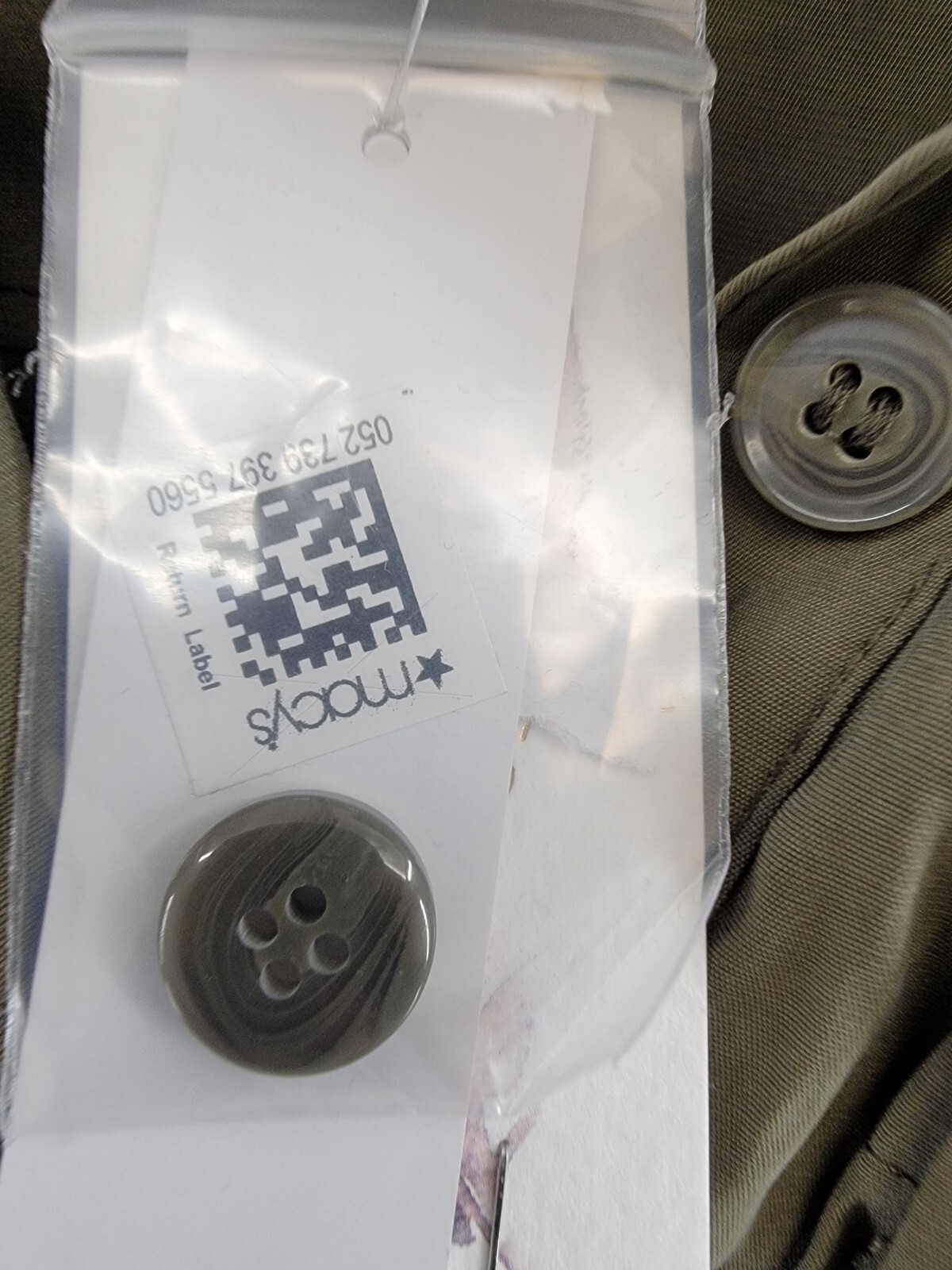 Jessica Simpson Jessa Button Front Tie Safari Jacket Women's S Olive Long Sleeve - Picture 18 of 20