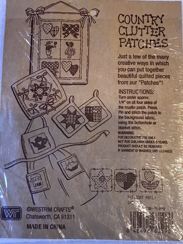 New Vintage Country Clutter Handmade Patches Sailboat Quilt Block