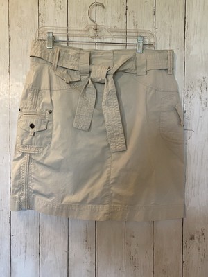 Caribbean Joe Skirt SZ 12 Khaki Beach Resort Casual