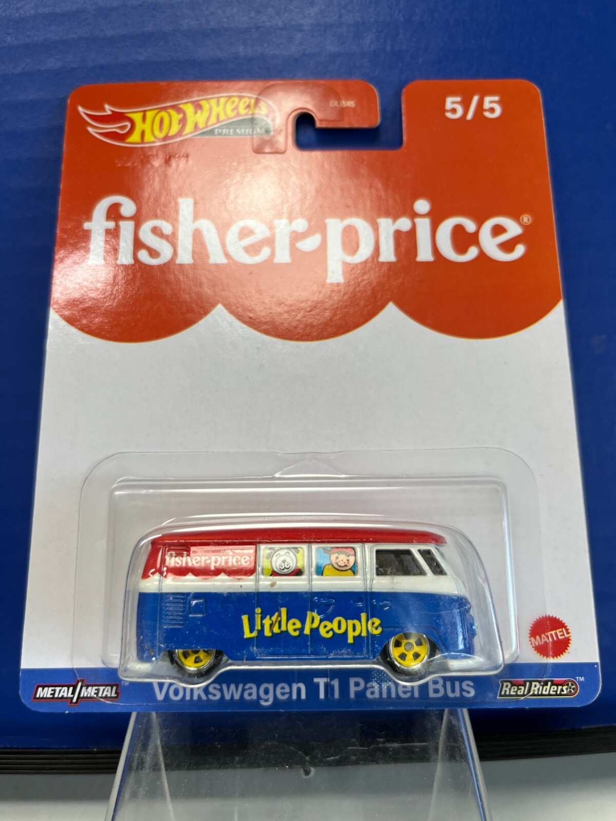 1/64 HOT WHEELS PREMIUM FISHER PRICE VOLKSWAGEN T1 PANEL BUS