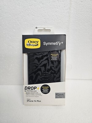 OtterBox Symmetry+ Series Case MagSafe for iPhone 14 Plus  Rebel (Black Tiger)