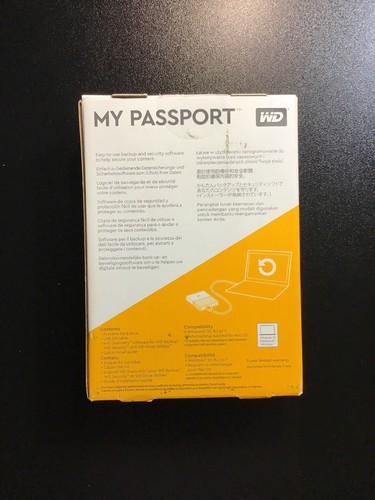WD - My Passport 1TB External USB 3.0 Portable Hard Drive - Orange