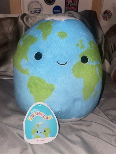Squishmallow Space Squad Planet Earth World Roman 8” Plush Toy
