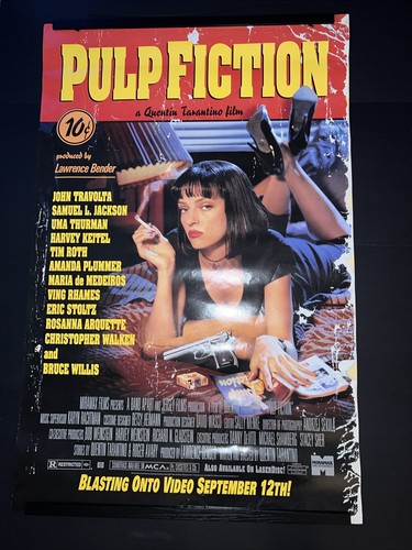 ポスター 90s VINTAGE PULP FICTION ORIGINAL POSTER PULP FICTION, Original Tarantino Authenticated Movie Theater