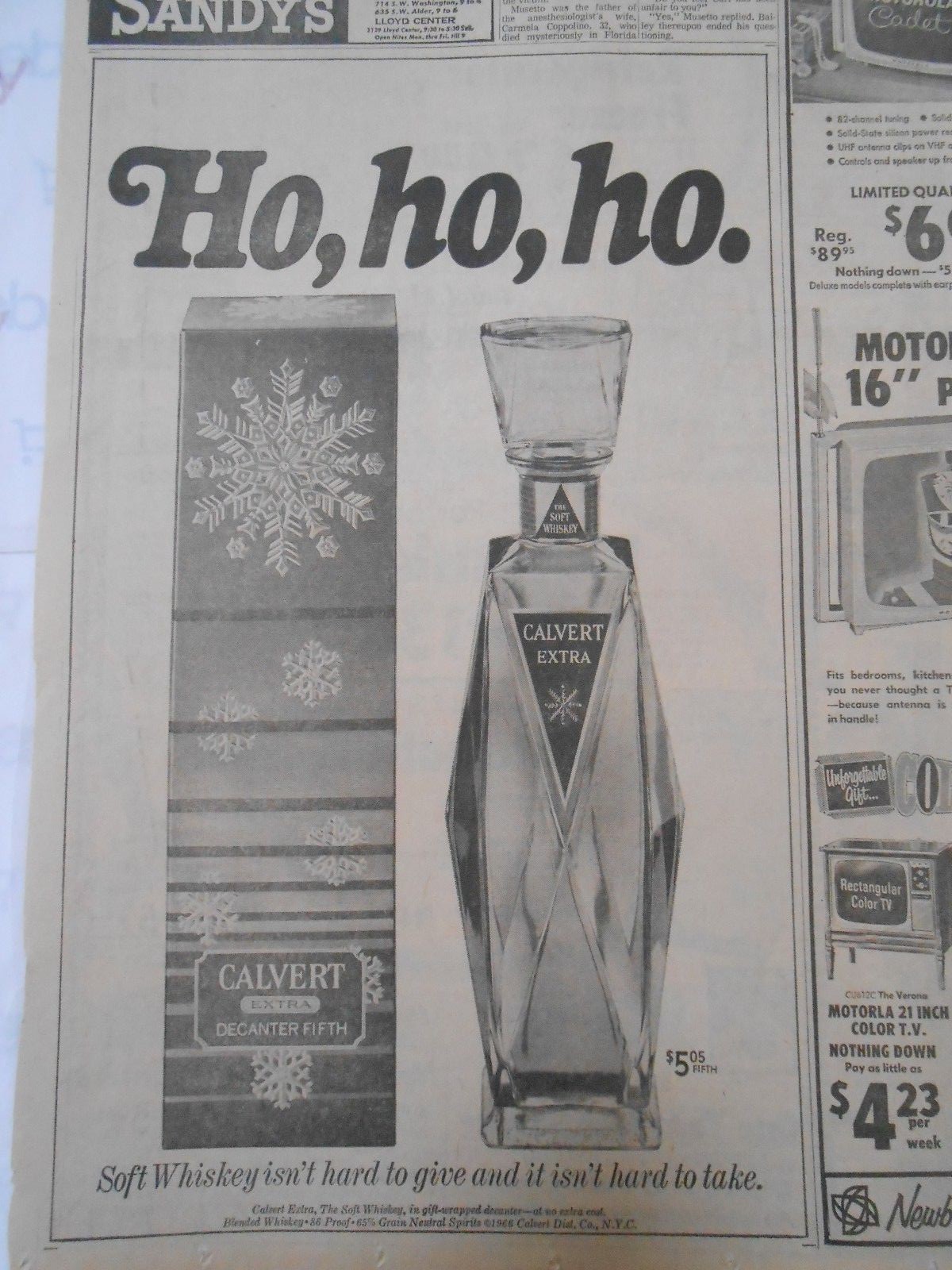 THE OREGONIAN - CALVERT EXTRA DECANTER FIFTH 