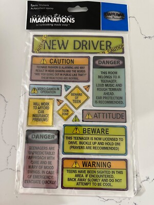 Creative Imaginations by Karen Burniston Scrapperware Stickers New Driver Signs