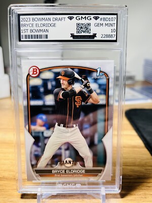 2023 Bowman Draft Bryce Eldridge 1st Bowman GMG Graded 10 Gem Mint   RC