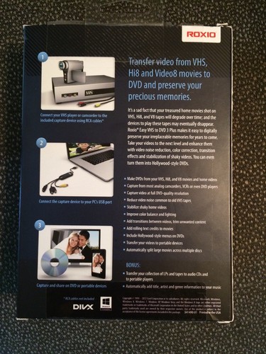 Roxio Easy VHS to DVD 3 Plus Video Converter for PC