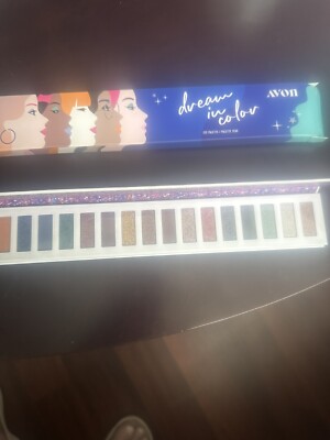 NIB Avon Dream In Color Eye Palette - 16 Color Shades  Eyeshadows, Bold, Bright
