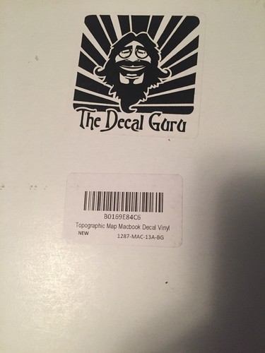 The Decal Guru Topographic Map Vinyl Sticker Macbook NEW
