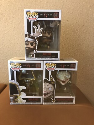 Funko Pop Diablo IV Lot Of 3,#952 Inarius ,#953 Treasure Goblin,#941 Druid