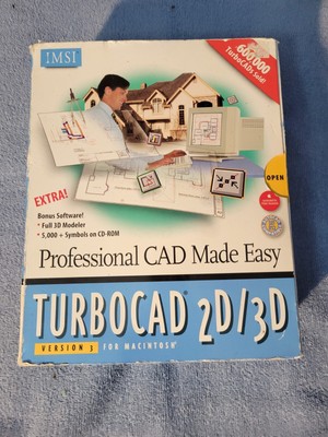 1995 IMSI Professional CAD Made Easy TurboCAD 2D/3D Version 3 Vintage 